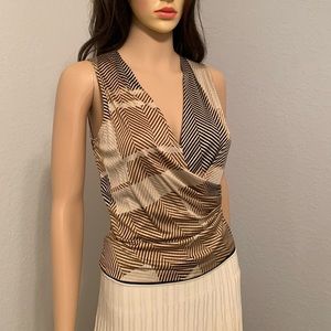 Anne Klein Top Geometric Design (Size XS or 2)